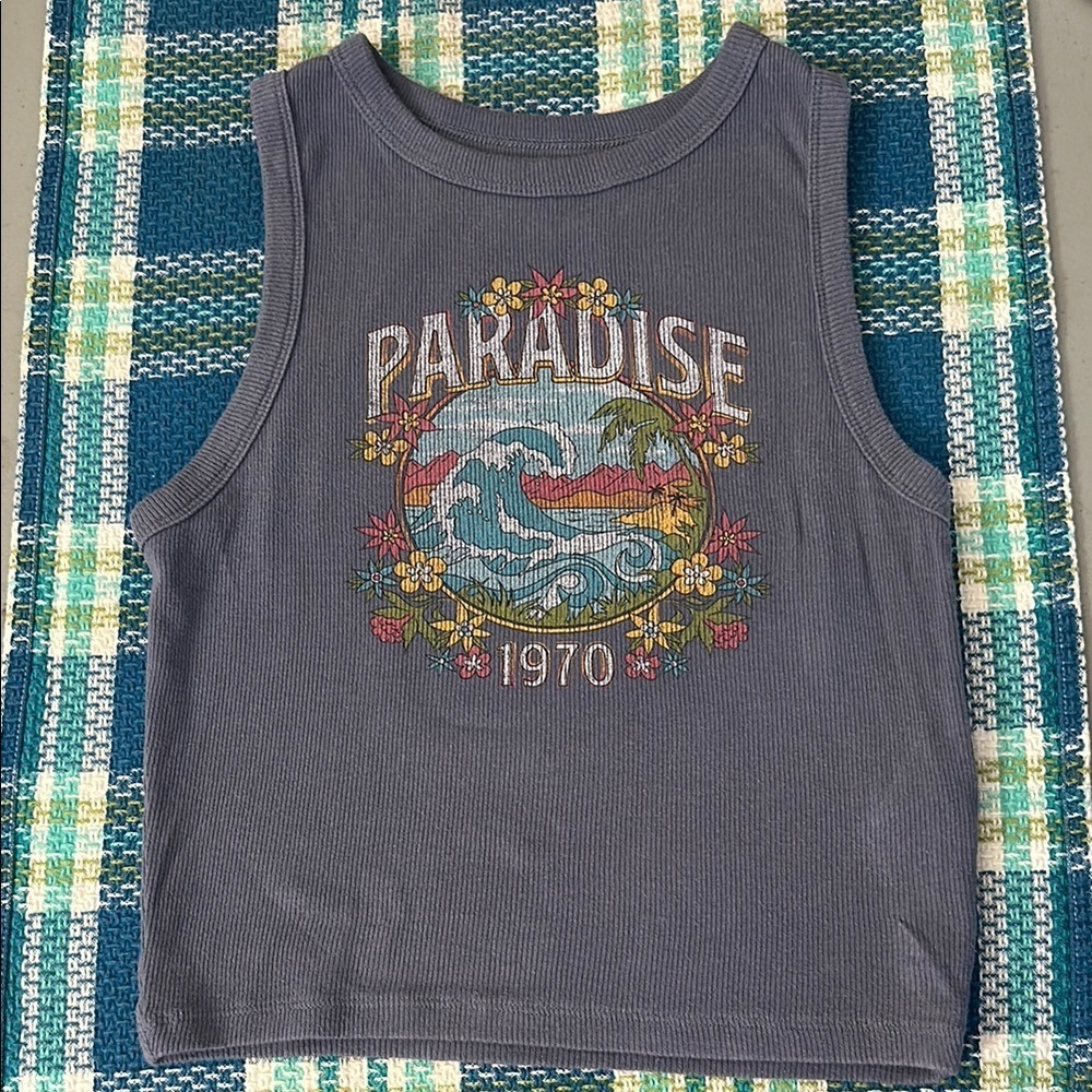Hollister Gray Vintage Graphic Tank Top